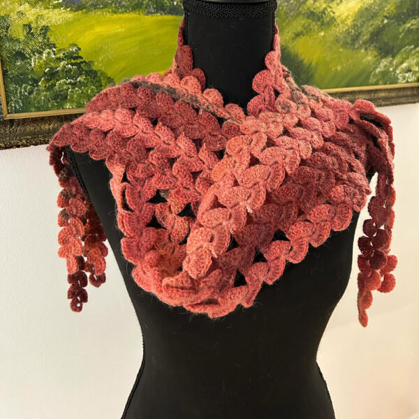 dark red shawl
