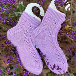 lilac knitted socks